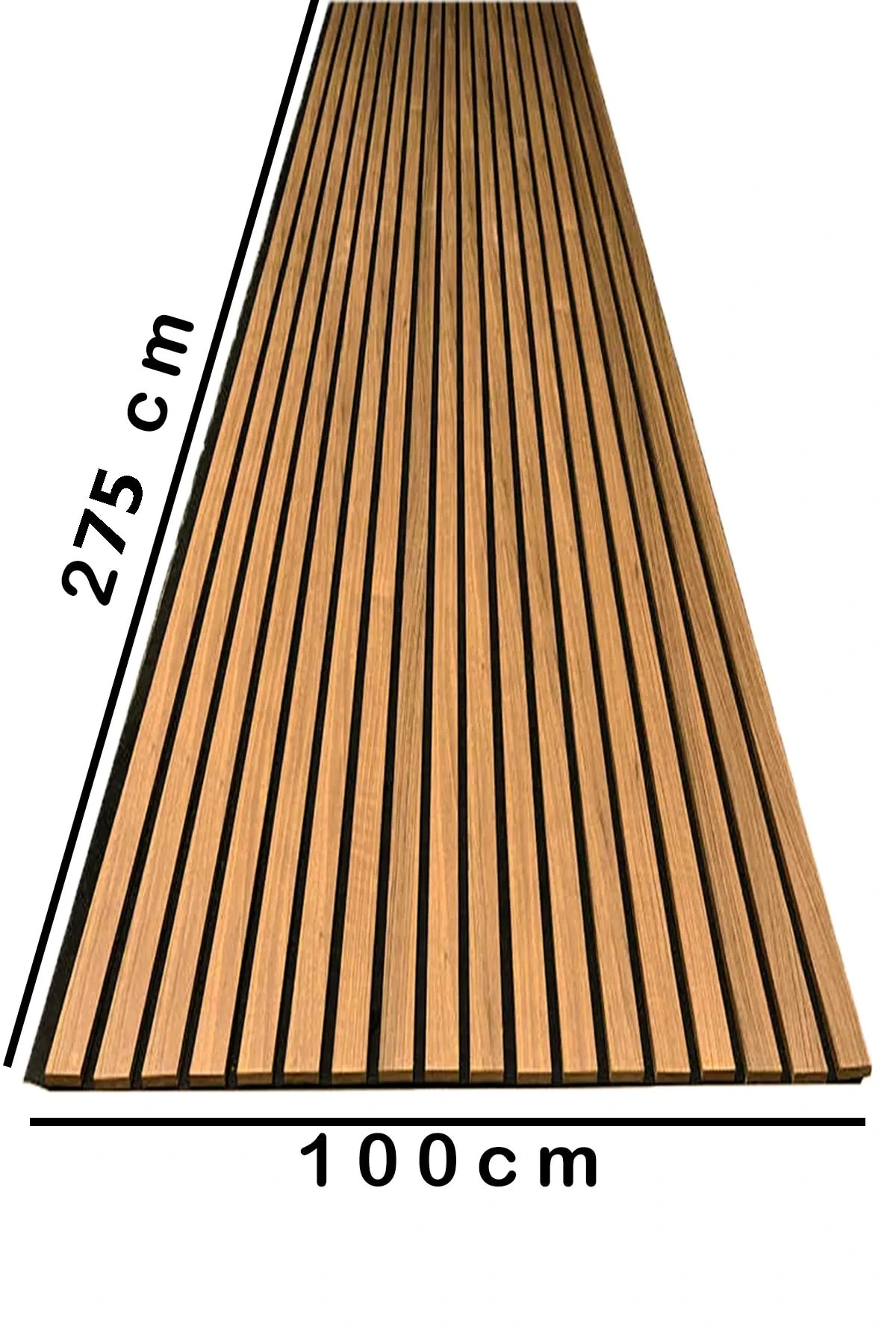 100 x 275 cm Mdf Ahşap Akustik Duvar Paneli Akustik Panel Lambri Panel Teak