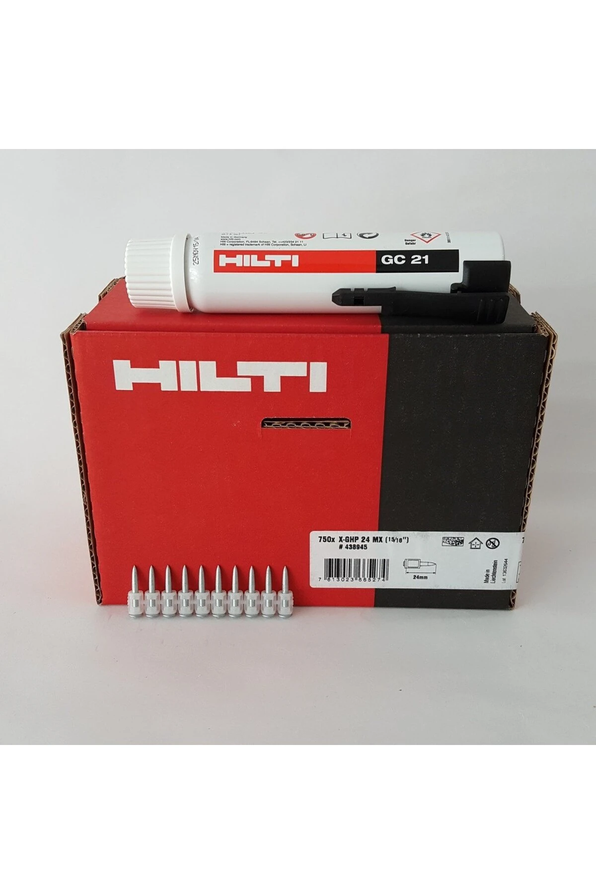 Gx 100/120 Gazlı Tabanca Çivisi 2.7 Mm 750 Adet Gc 21 Gaz Tüpü Dahil