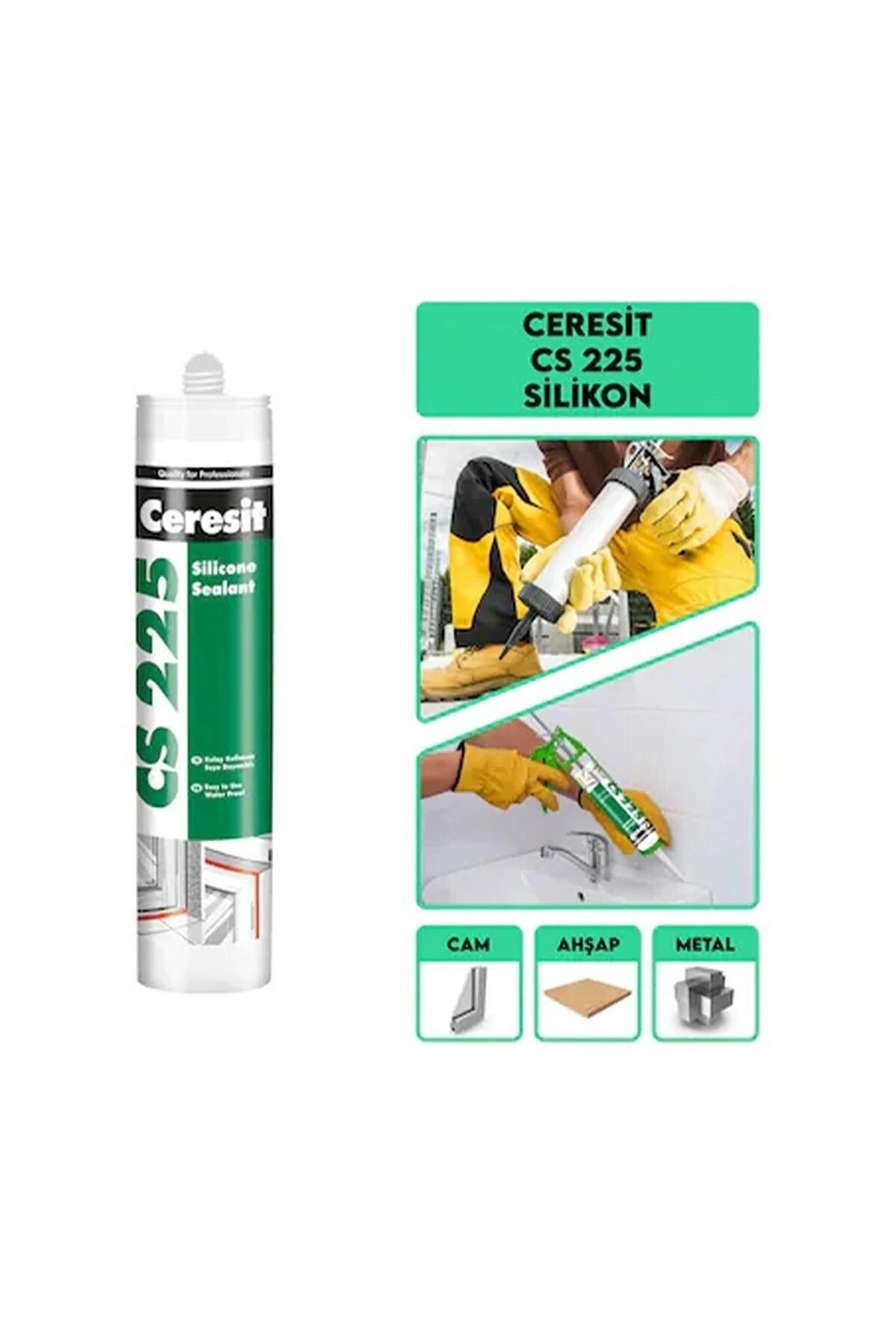 Ceresit Cs 225 Silikon Beyaz 280 gr 25'li Koli