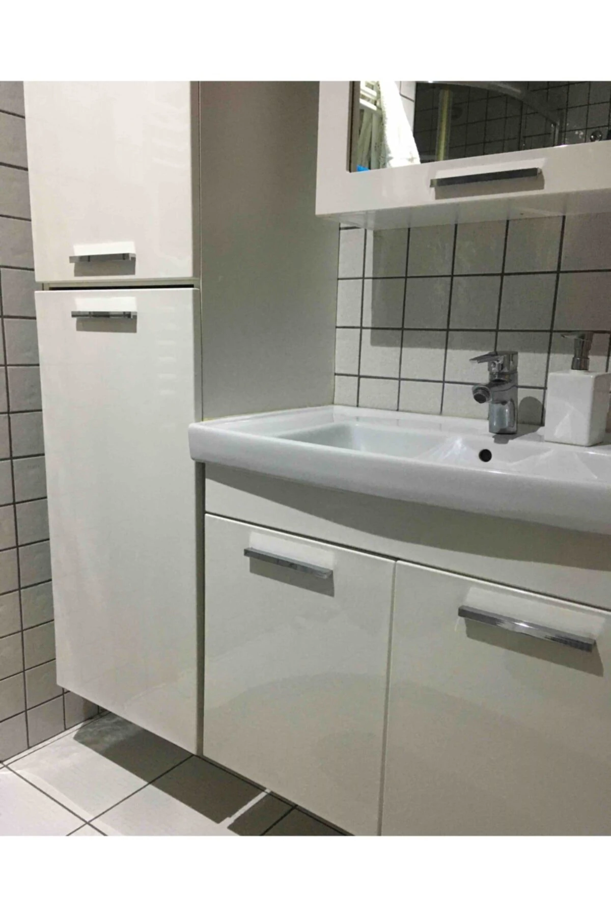 (2 ADET) Lama 96 Kulp (KROM PARLAK) Mobilya Vestiyer Çekmece Dolap Kulbu L Kulp 96mm