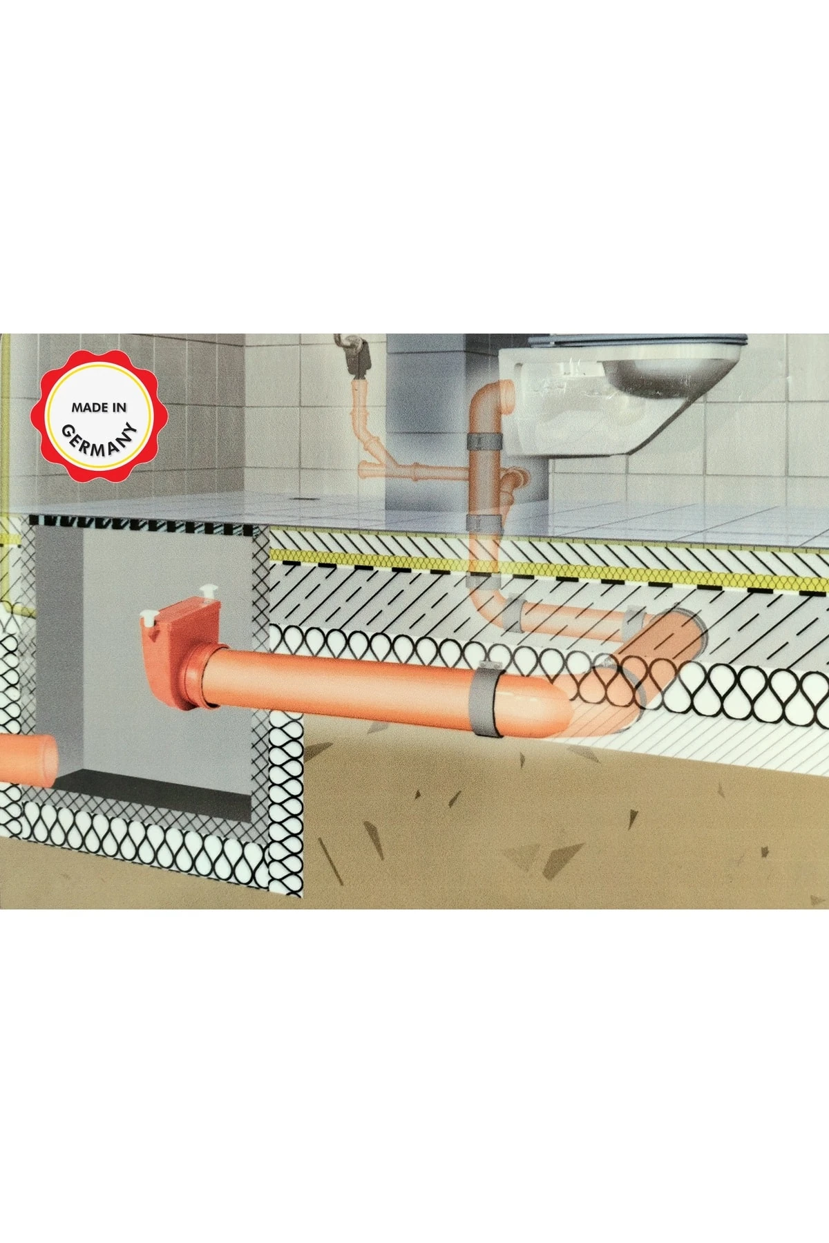 Dn200'lük Atık Pis Su Rögar Klapesi Lağım Kanalizasyondan Binaya Fare Koku Haşere Geçişini Önleyici