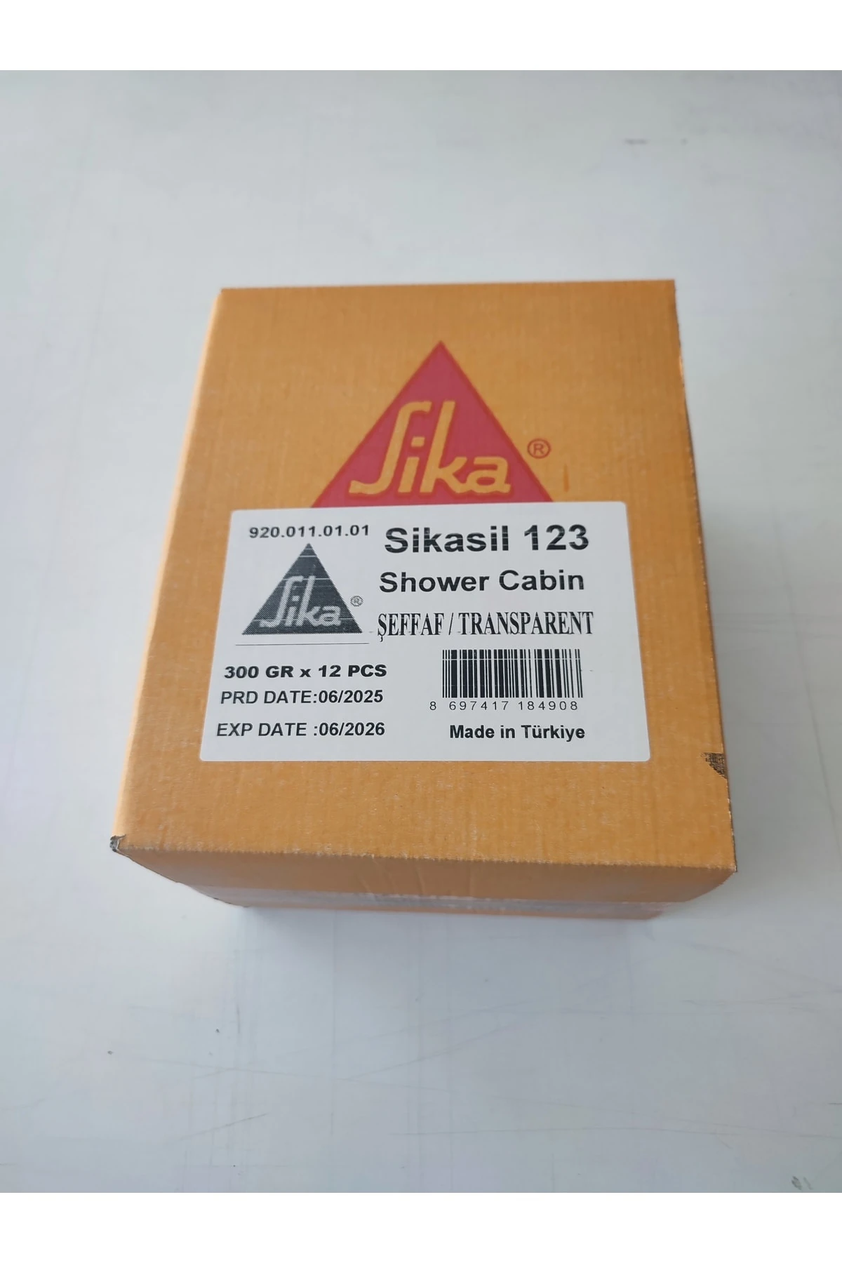 Duşakabin silikonu sil 123 1 koli 12 adet