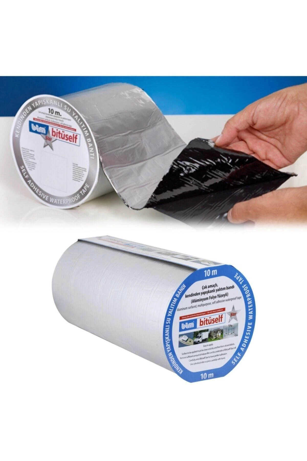 Bitüself Folyolu Araç Oto Ses Su Yalıtım Bant Bandı 10 Metre X 15 Cm (pütürsüz Star Model)