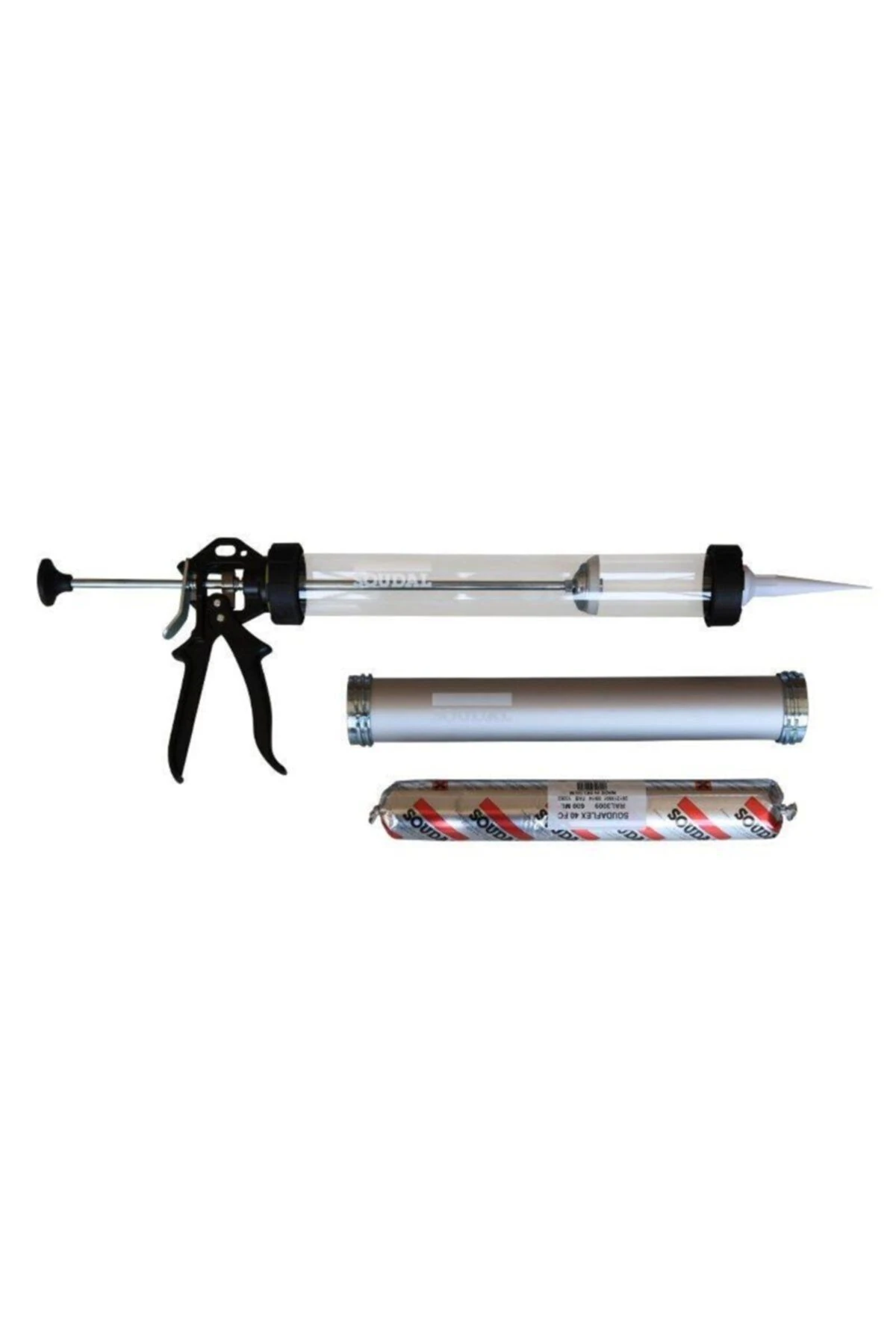 Çift Hazneli Sosis Tabancası 600ml Alüminyum Renk Maunel Tabancalar Agmair Agm Havalandırma