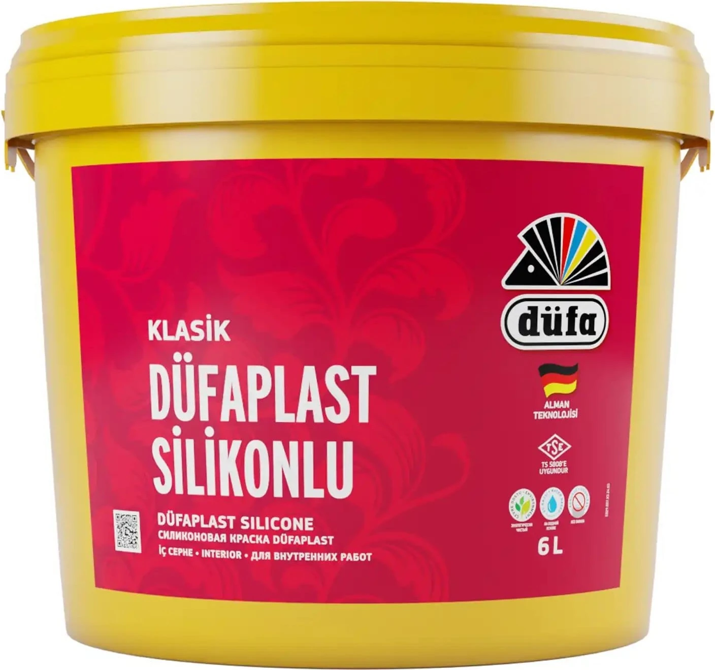 Klasik plast Silikonlu İç Cephe Duvar Boyası 1001 Beyaz 6 l