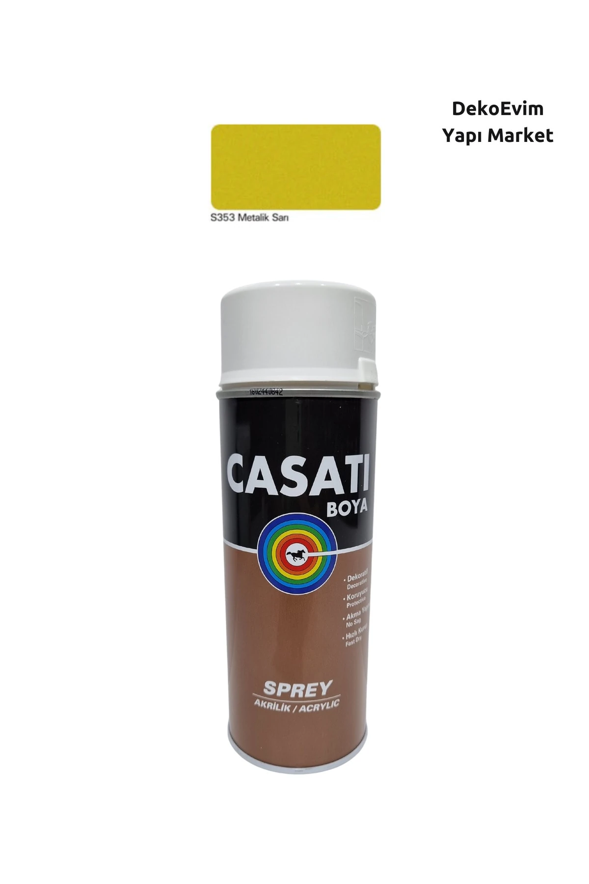 Sprey Boya S353 Metalik Sarı 400 Ml.