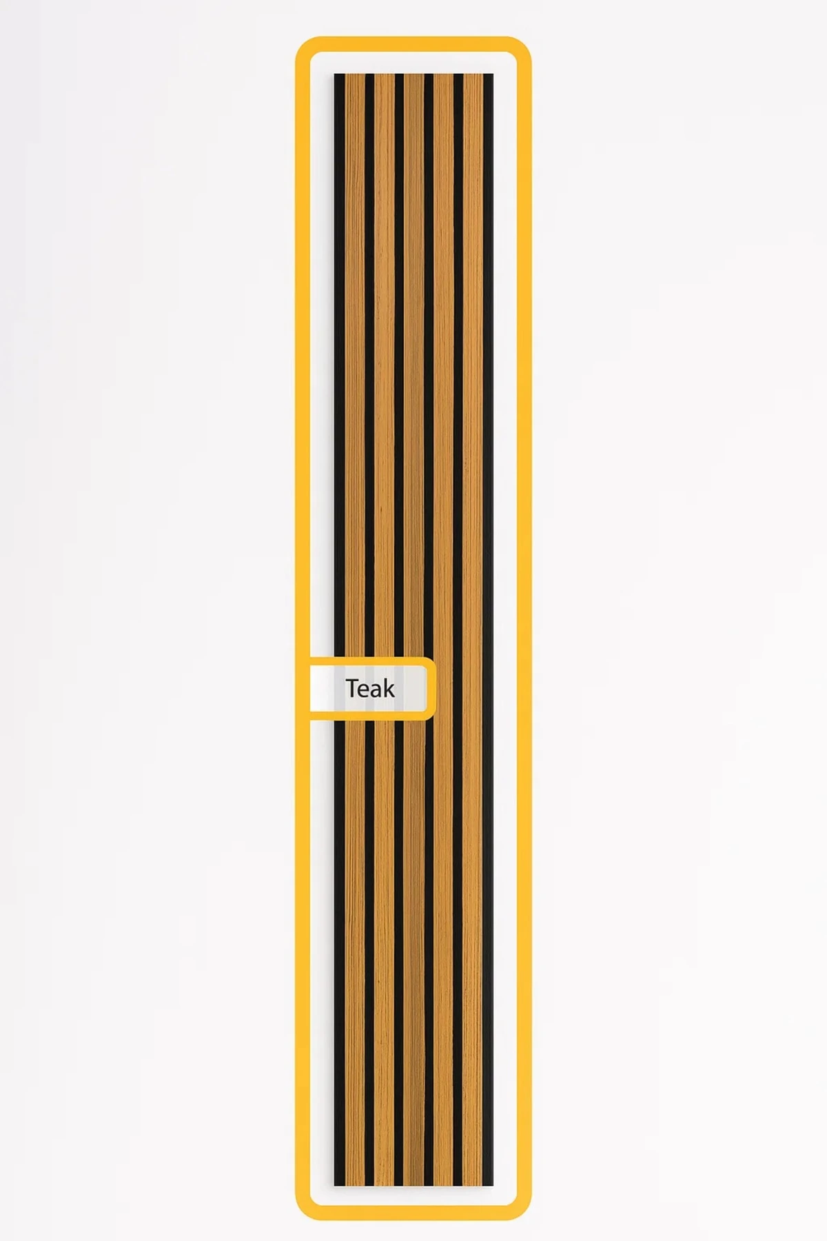 12 Adet Kendinden Yapışkanlı Ahşap Çıta 120 Cm - Teak