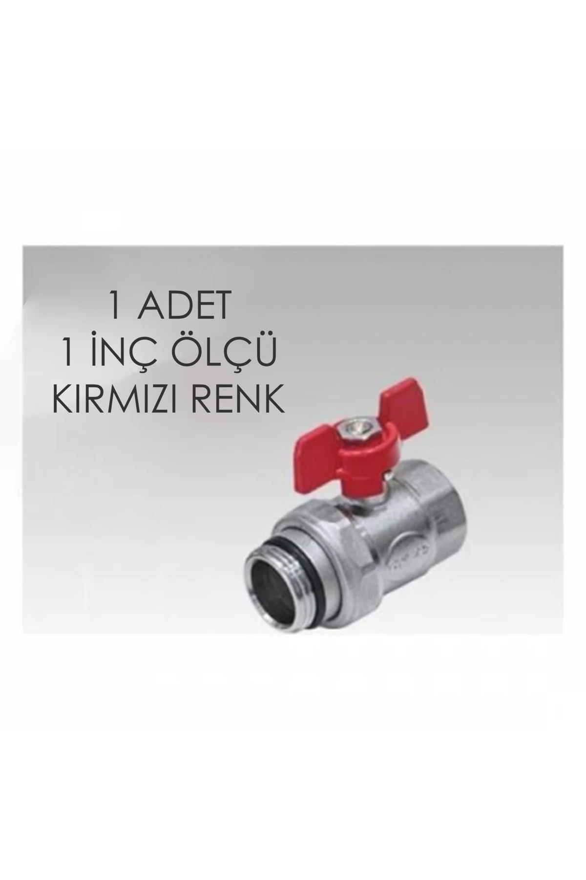 1'' KELEBEK KOLLU RAKORLU KÜRESEL KOLLEKTÖR BAĞLANTI VANA 1 İNÇ 1 ADET KIRMIZI