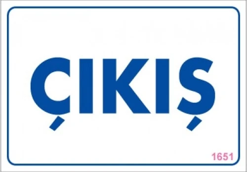 Uyarı Levhaları "Çıkış" Pvc 17,5*25