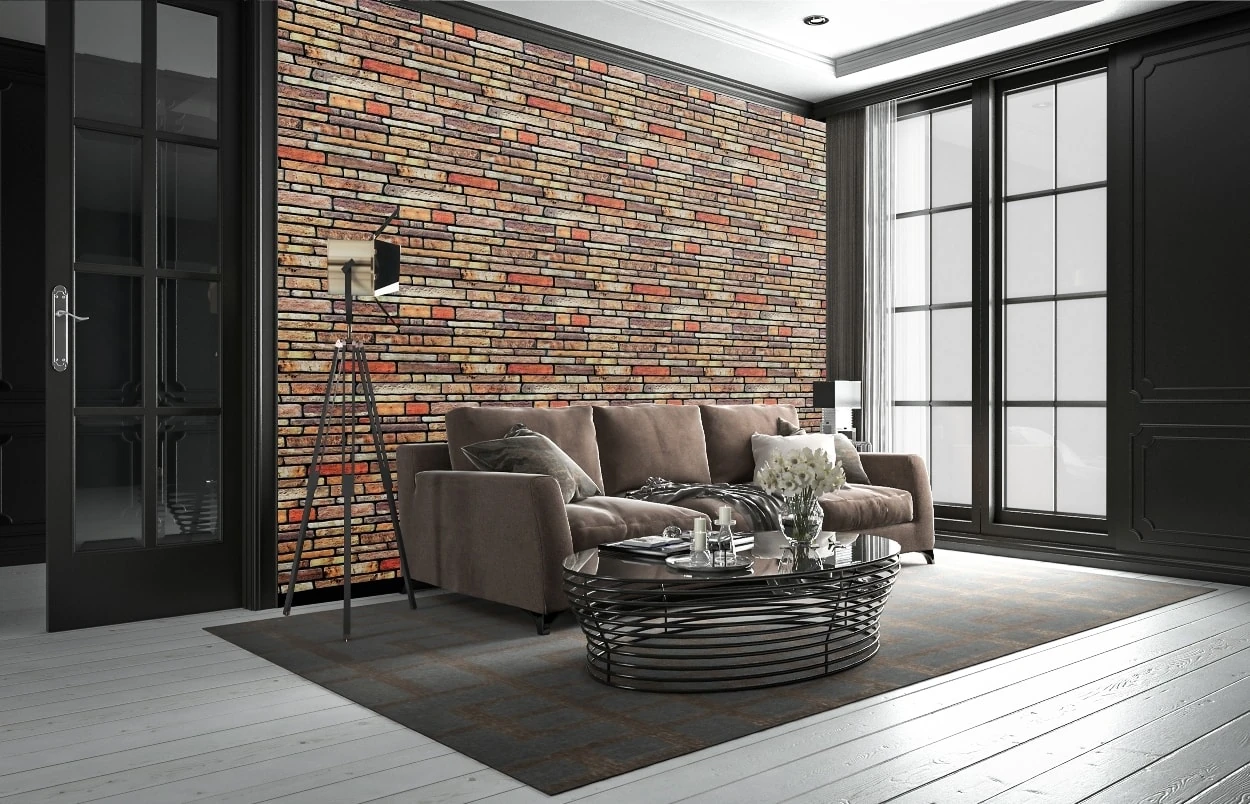 5 Adet (2,5m2) x Kesme Taş Desenli 3 Boyutlu Renkli Strafor Köpük Duvar Kaplama Paneli (KS-401)