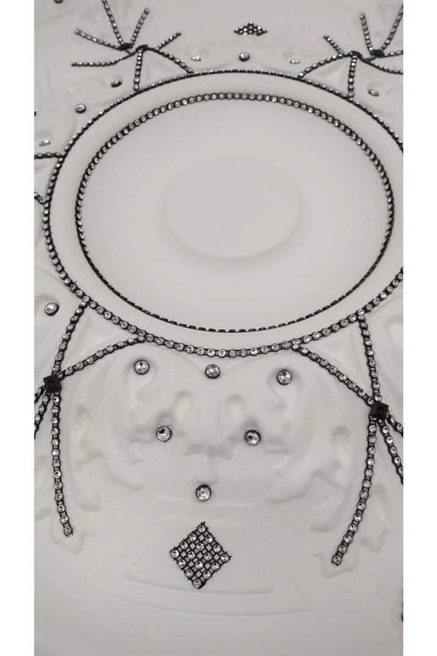 Osmanlı Desenli Stropiyer Taşlı Tavan Lamba Göbeği - 38 cm