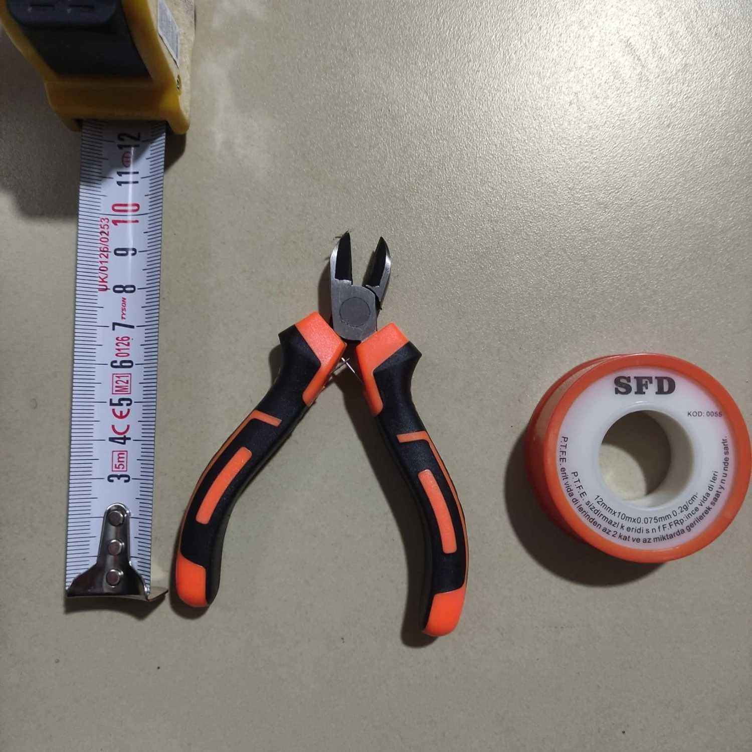 Mini Hoby Yan Keski Cr-V Çelik Yapı Dövme Çelikten Üretilmiş Özs 9117 Teflon Bant Hediyeli