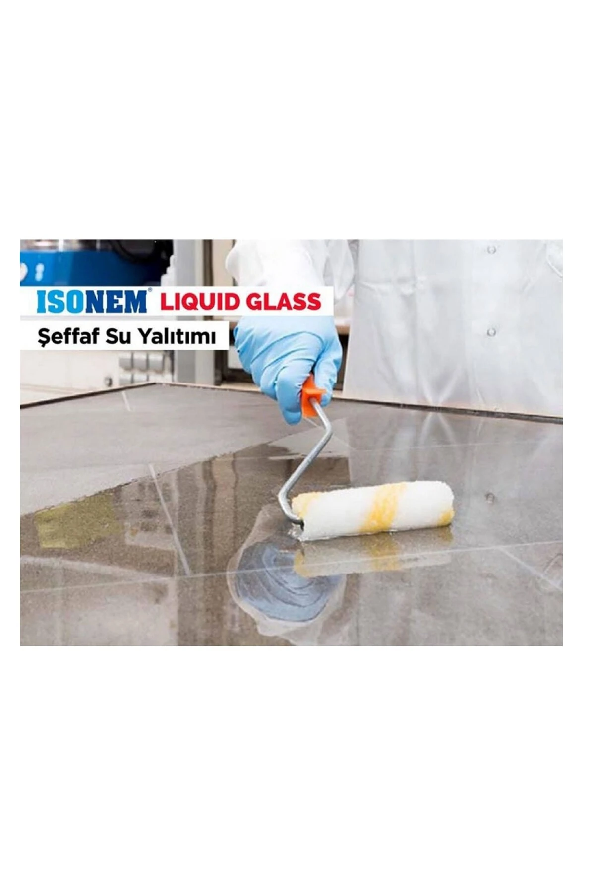 LIQUID GLASS Sıvı Cam-Şeffaf ve Parlak Su İzolasyonu Malzemesi 4 Kg