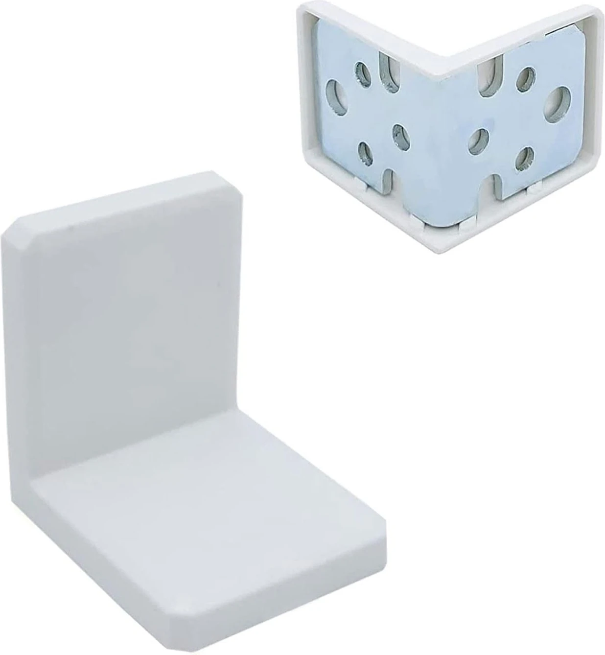 (10 Adet) Mobilya Dolap Askı Elemanı Montaj Bağlantı Sabitleme Sabitleyici Demiri Beyaz 40X40X35 mm