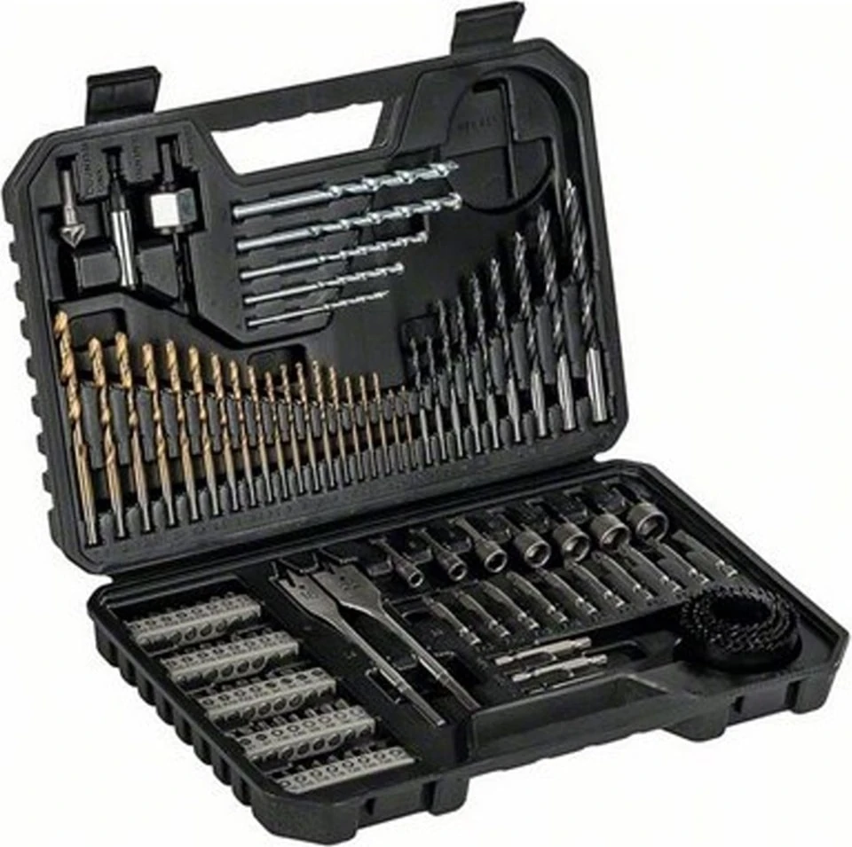 Gsb 183-LI 18V 2AH Darbeli Tek Akülü Vidalama Şarjlı Matkap ve 103 Parça Karışık Aksesuar Seti