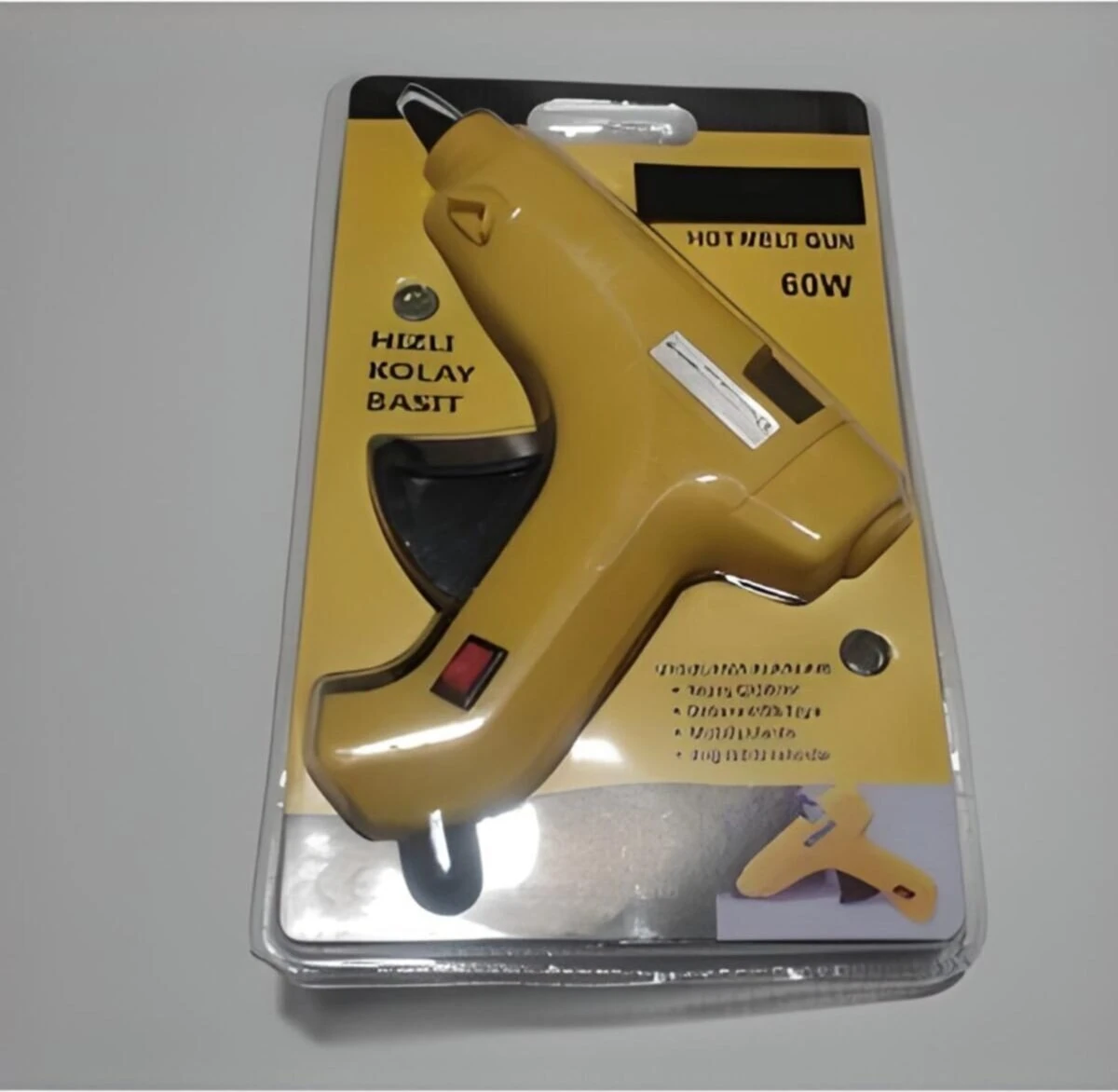 (1 Adet) 60 Watt Sıcak Silikon Mum Tabancası Anahtarlı Kalın Mum Silikonlar Için (1 Adet)