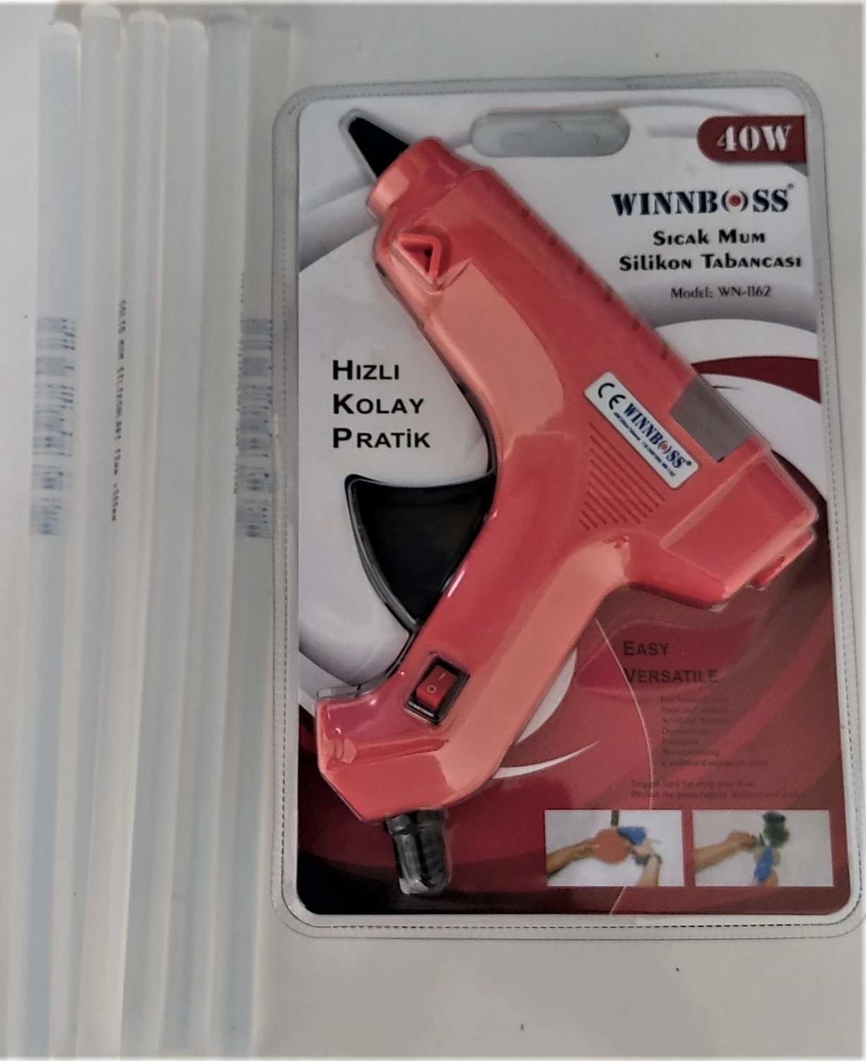 sıcak Slikon Tabancası 40 Watt+10 Adet Silikon Çubuk