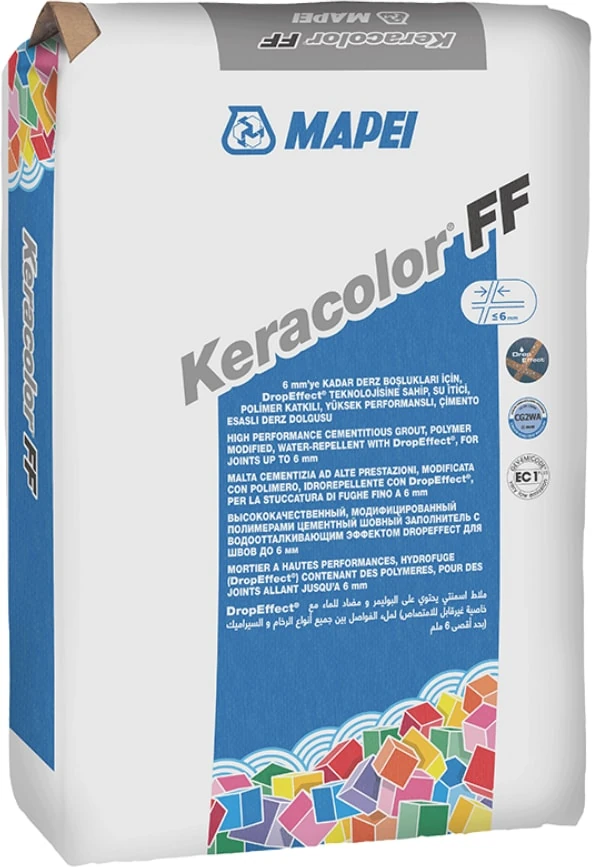 Keracolor FF 20 kg (Su İtici, Renkli Çimento Esaslı Derz Dolgusu) Gri