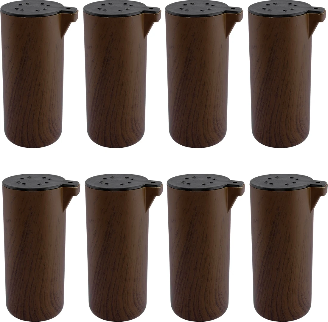 (8 Adet) Plastik Terra Kubik Kestane Kahvesi 15 cm Mobilya Kanepe Koltuk Baza Yükseltme Ayak Ayağı