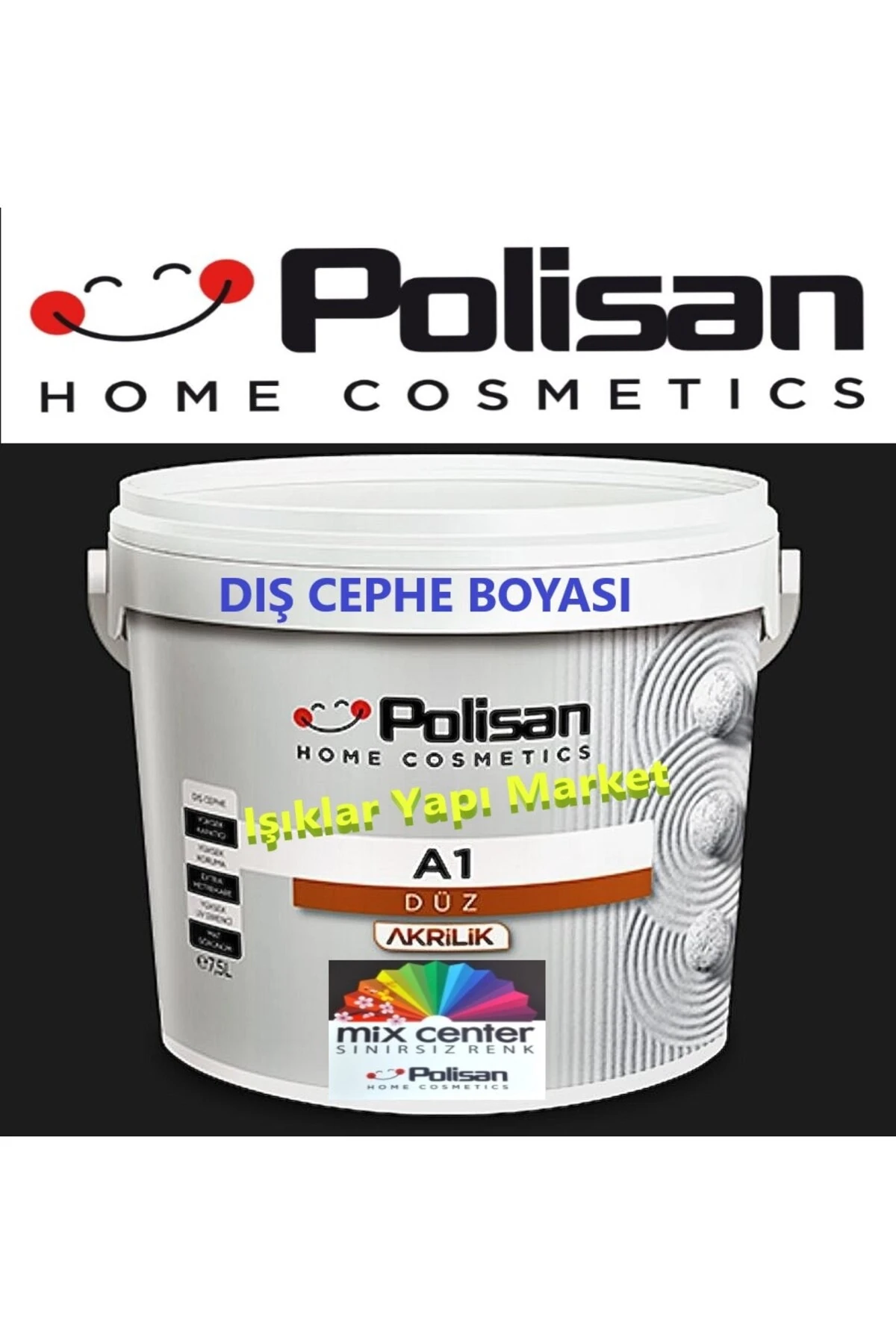 Dış Cephe Boyası-a1 Akrilik Düz-15litre(20KG.)-cd-8213 Bahama Beyazı