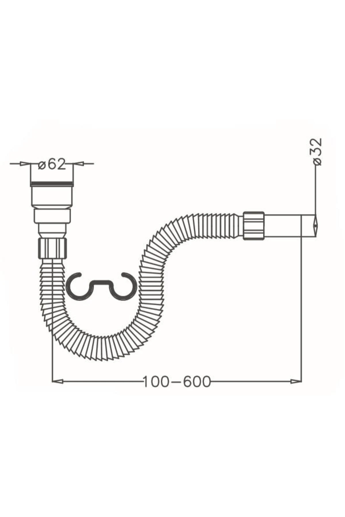 Körüklü Pisuvar Sifonu 50625