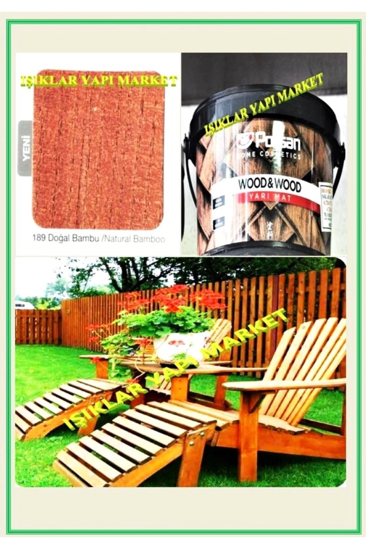 Wood&w-antiaging-ahşap Verniği-yarı Mat-su Bazlı-2,5litre (2,60KG.)-189-doğal Bambu