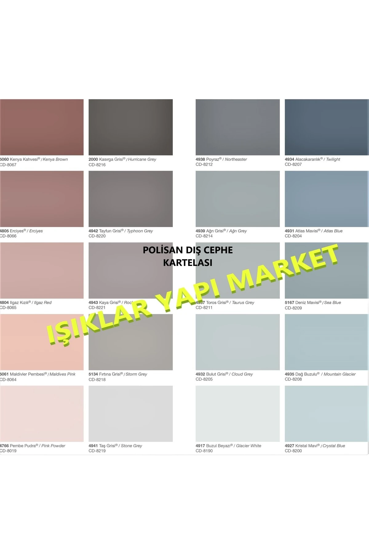 Dış Cephe Boyası-a1 Akrilik Düz-15litre(20KG.)-cd-8167 Sisli Orman