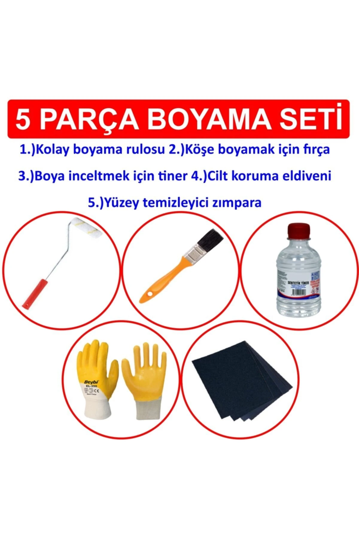 Luxe Parlak Yağlı Boya-0.75lt=1kg-ahşap-demir-plastik Boyamada Mükemmel Sonuç+boyama Seti