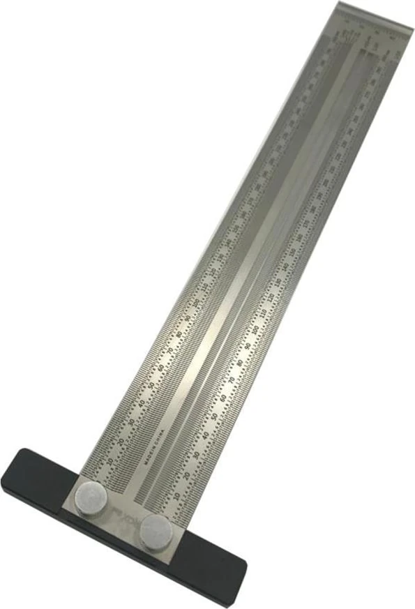 0090 Hassas Işaretleme Şablon Paslanmaz T Cetvel 300 mm