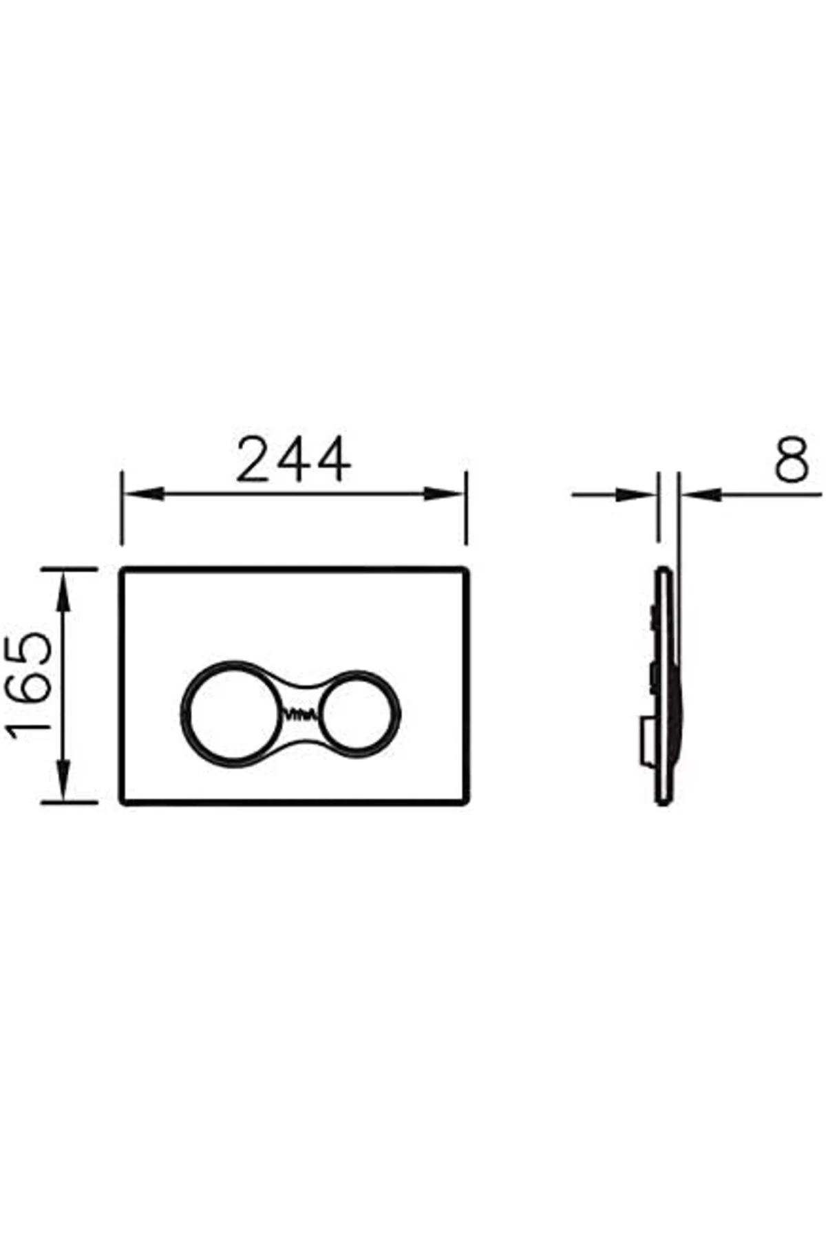 Kumanda Paneli, Sirius, Parlak Krom-Mat Krom, 740-0480