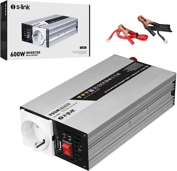 SL-600W Dc12v-Ac230v 600w İnverter