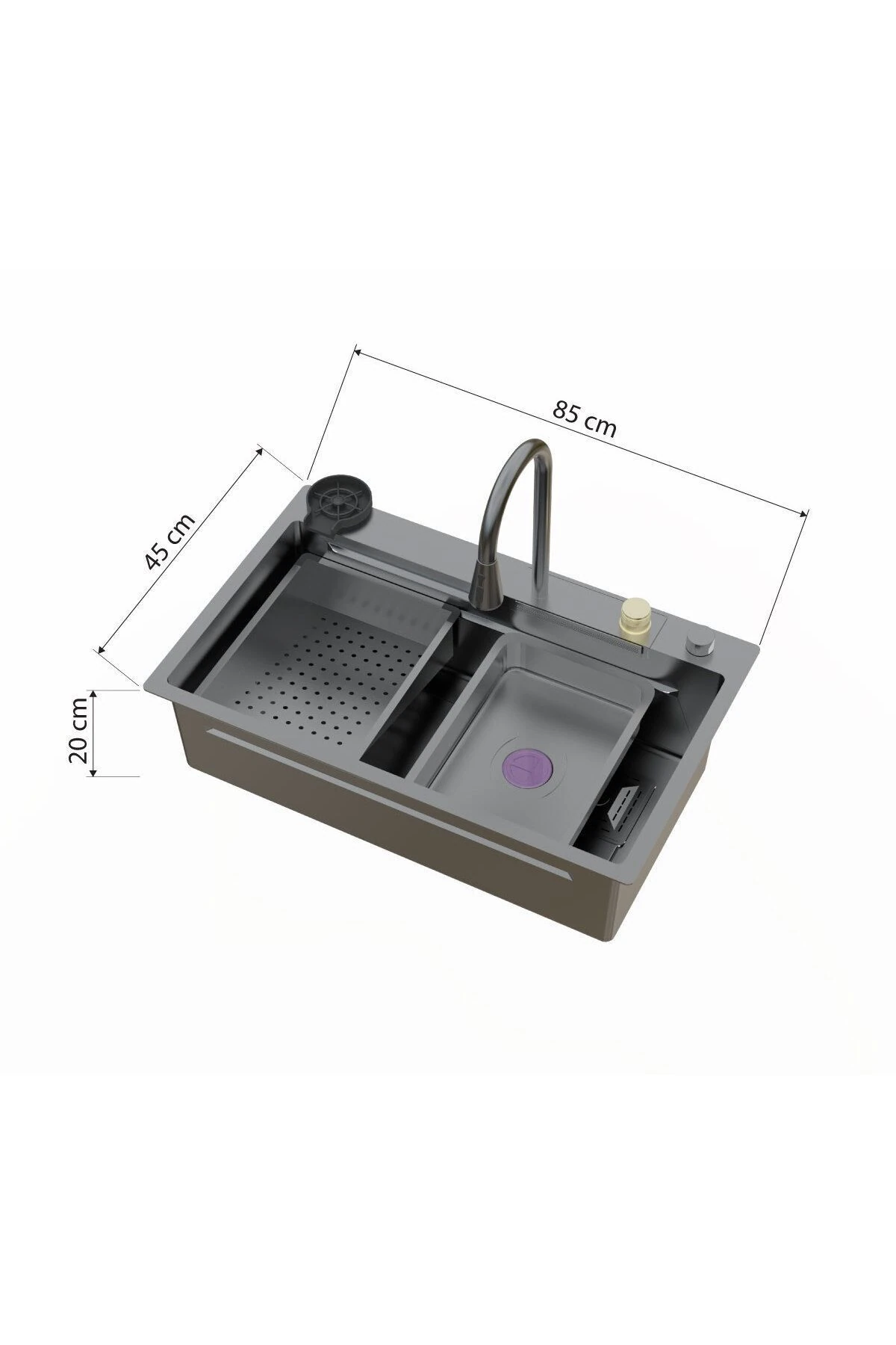 Akıllı Eviye Seti Evye 85x45 Cm As 3542 (BATARYA DAHİL)