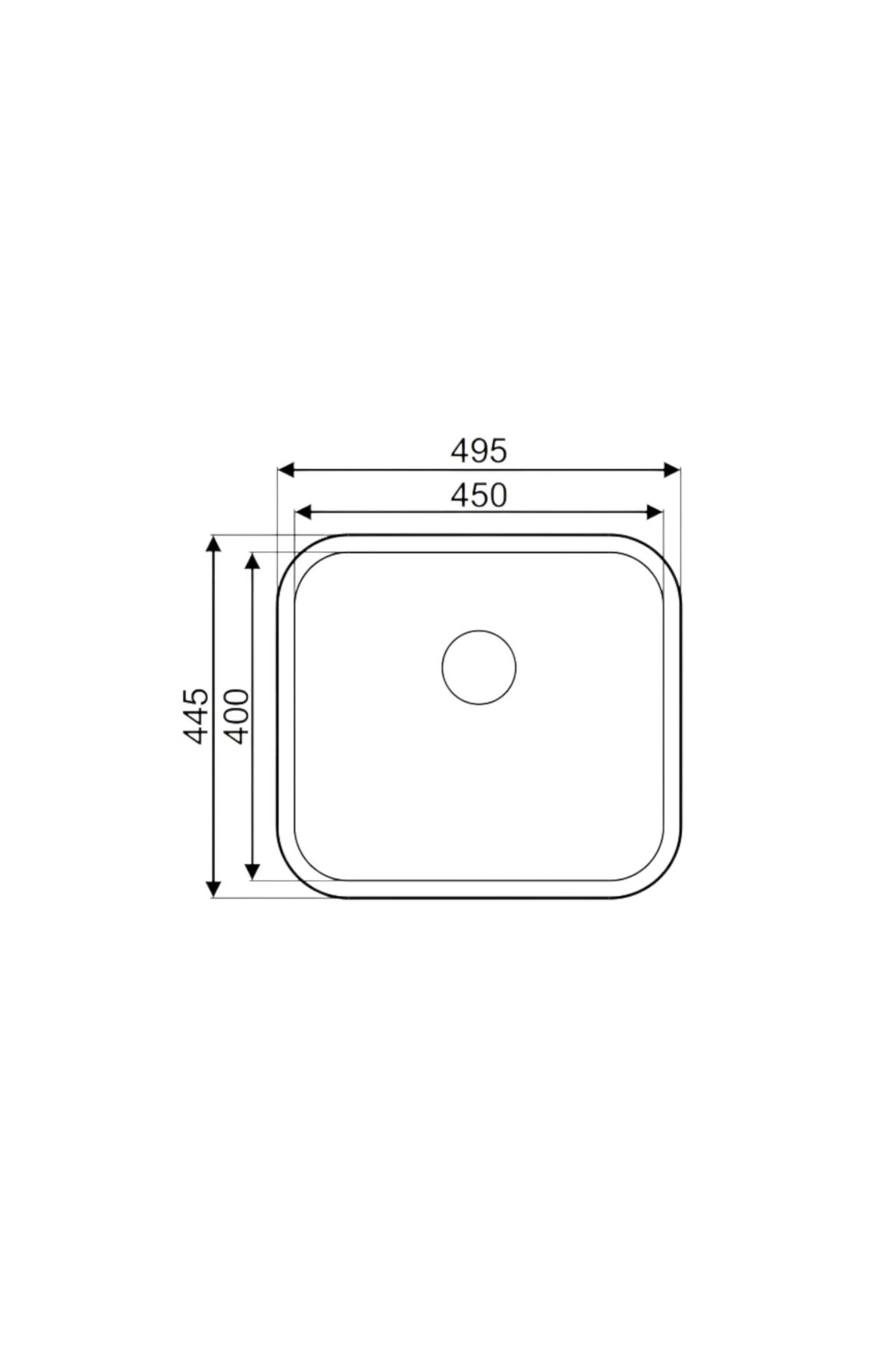 (40×45 cm) Keten Dokulu, Tezgah Altı 304 Kalite Paslanmaz Çelik Evye, Mutfak Eviyesi