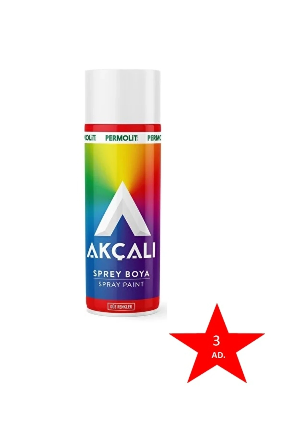 3 Ad. Sprey Boya Mat Siyah 400 ml ( Ral 526 )