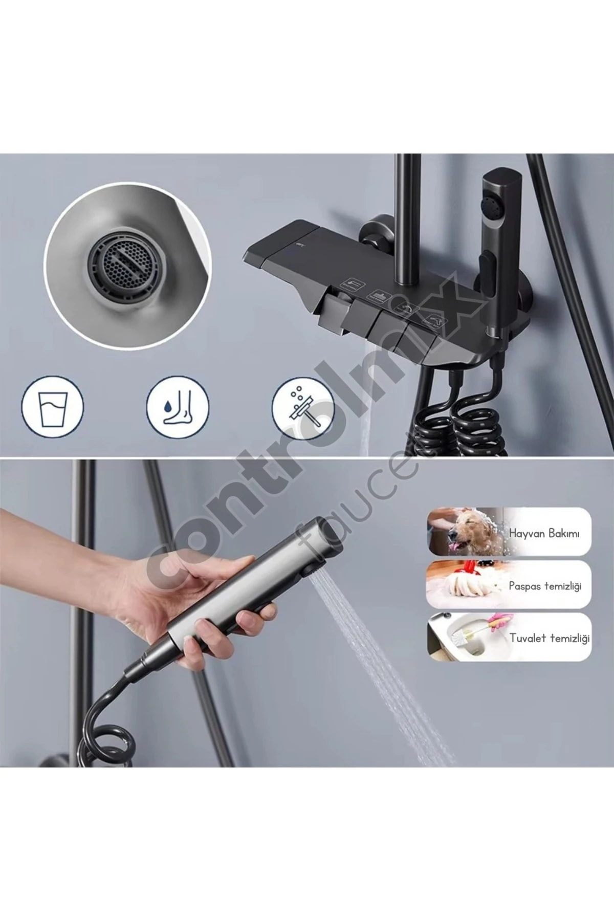 Piyano Duş Seti 5 Fonksiyonlu