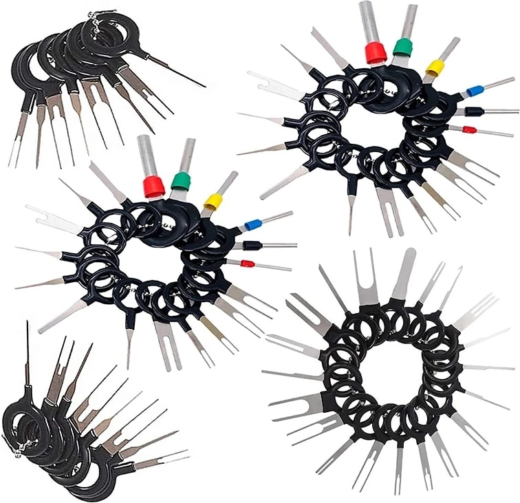Tel Konnektör Terminal Pimi Çıkarıcılar, Sıkma Konnektör Pimi ve Kablo Demeti Terminal Çıkarıcı, Iğne Çıkarma Alet Seti