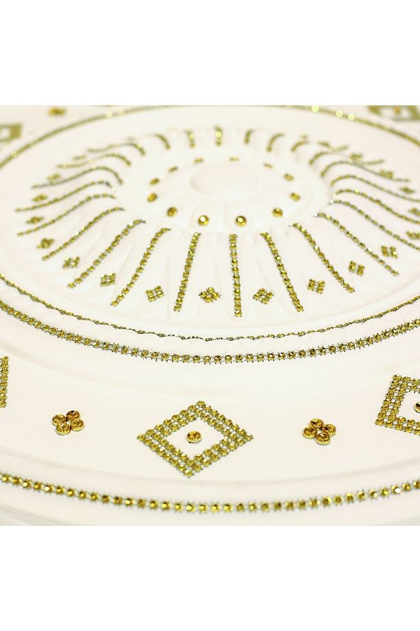 İSTANBUL DESENLİ STROPİYER TAVAN GÖBEĞİ 60 cm - ALTIN SARI Renk