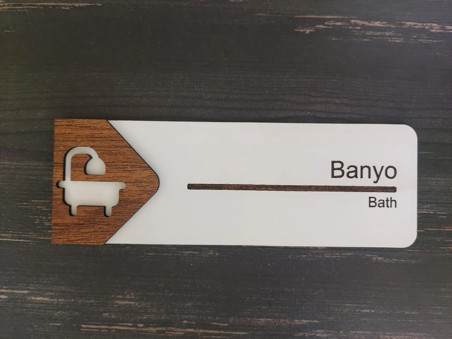 Banyo Ofis Oda Kapı İsimliği Yönlendirme Tabelası Levhası Kişiselleştirilebilir