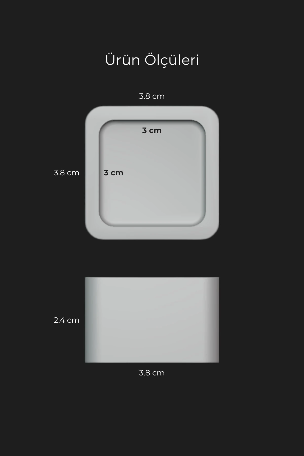 30x30 mm 4’lü Şeffaf Kare Kaymaz Sandalye Ayak Pabucu – Sessiz ve Parke Koruyucu