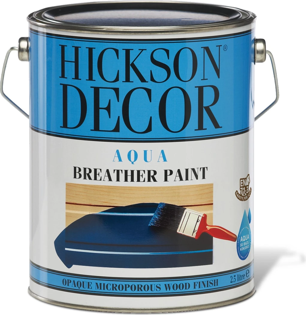 Hıckson Decor Aqua Breather Paint Örtücü Dış Cephe Beyaz Boya- Ipek Mat-2,5 Lt