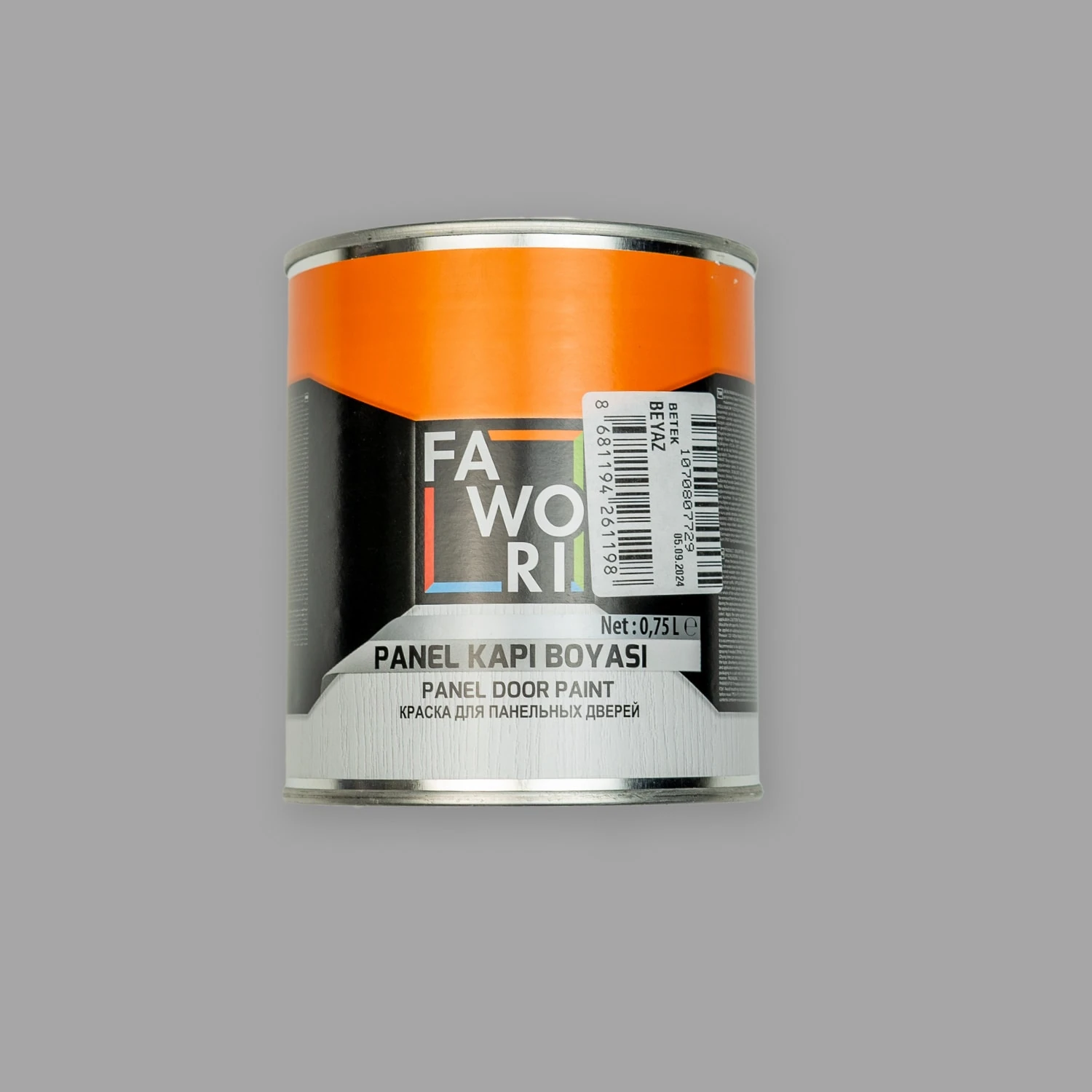 Panel Kapı Boyası 0,75 Lt + Dekor Boya Kabı + Dekor Kadife 10 cm Rulo