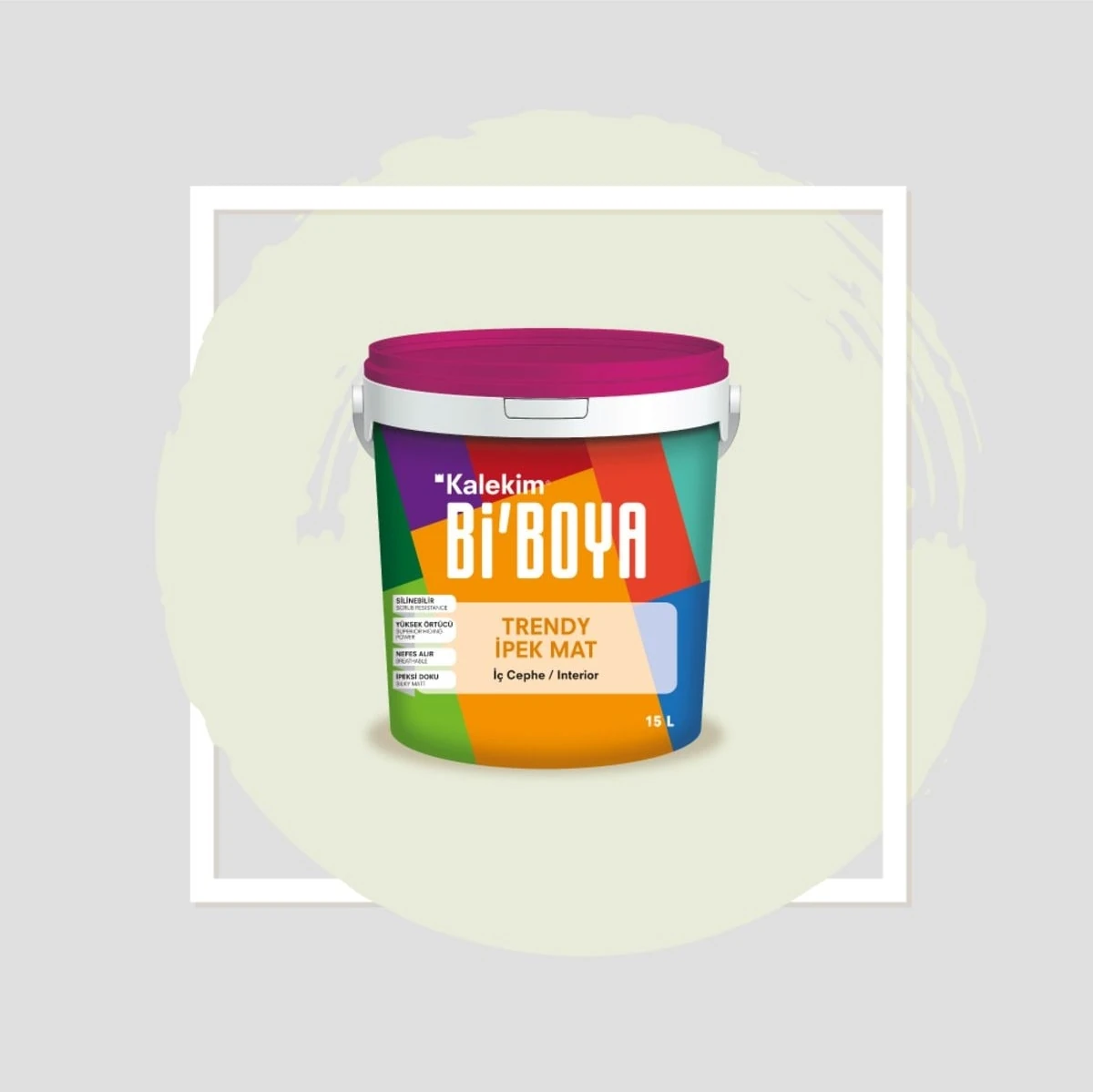 İpek Mat Trendy 15 Lt Buz Beyazı