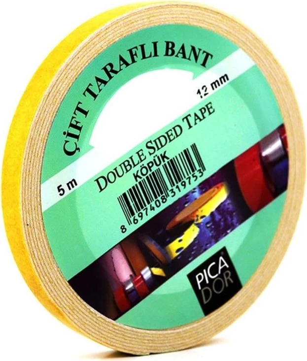 Picador 12 mm x 5 mt Köpük Çift Taraflı Bant