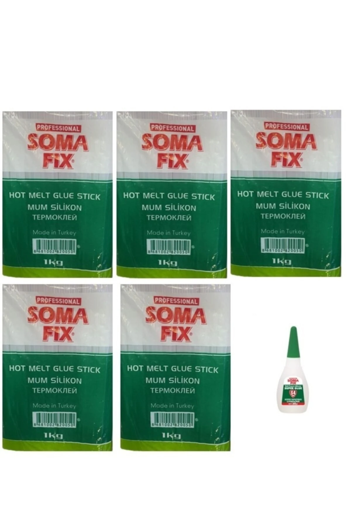 5 Kg 7.4 X 300 Mm Ince Mum Silikon Japon Yapıştırıcısi Seti