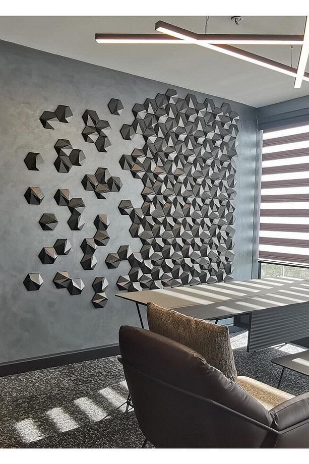 3 Boyutlu Dekoratif Duvar Paneli (-VİZON-) (1M2)