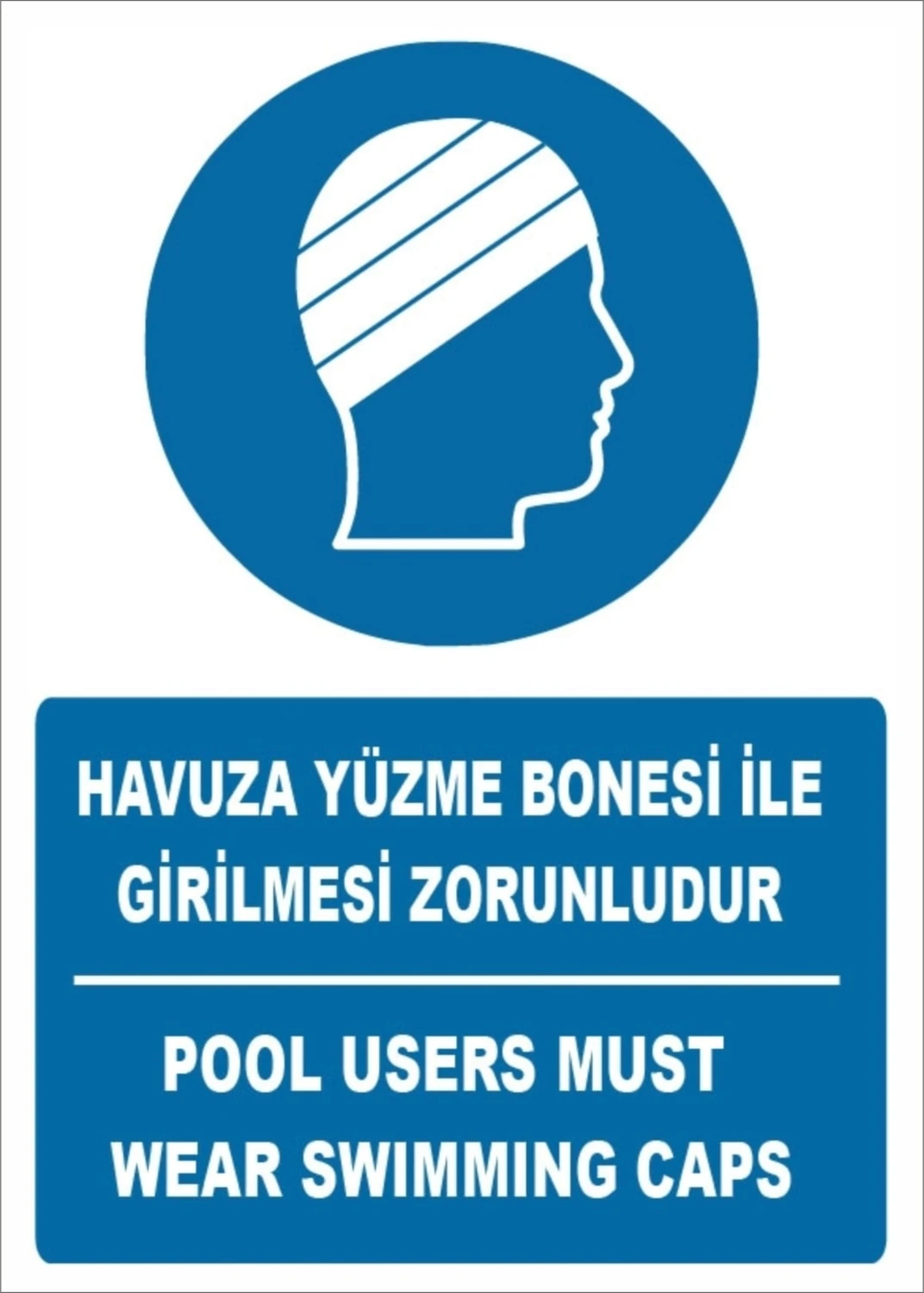 Uyarı Yönlendirme Levhaları " Bone Ile Girmek Zorunludur" 25X35CM Dekota