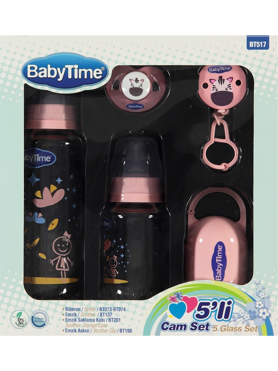 BabyTime 5'li Cam Biberon Seti 