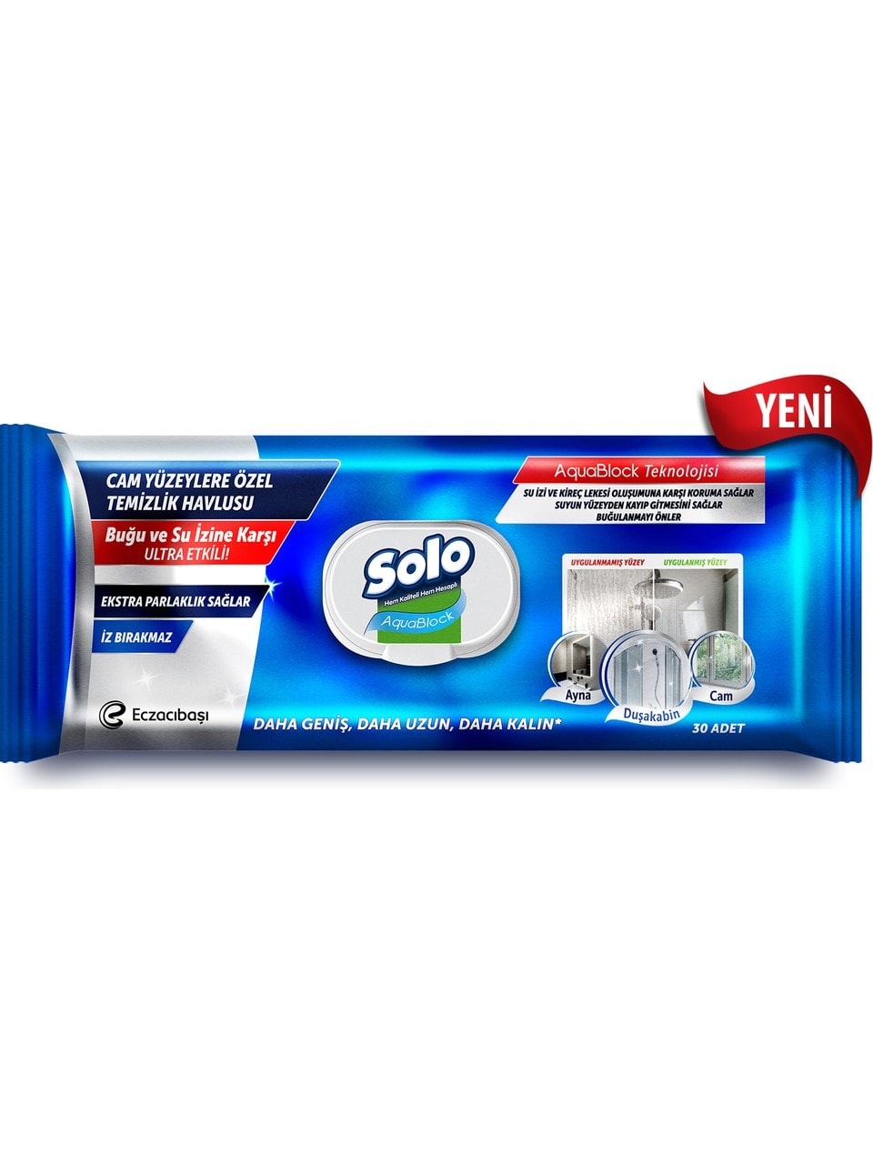 Solo Aquablock Cam Yüzeylere Özel Temizlik Havlusu