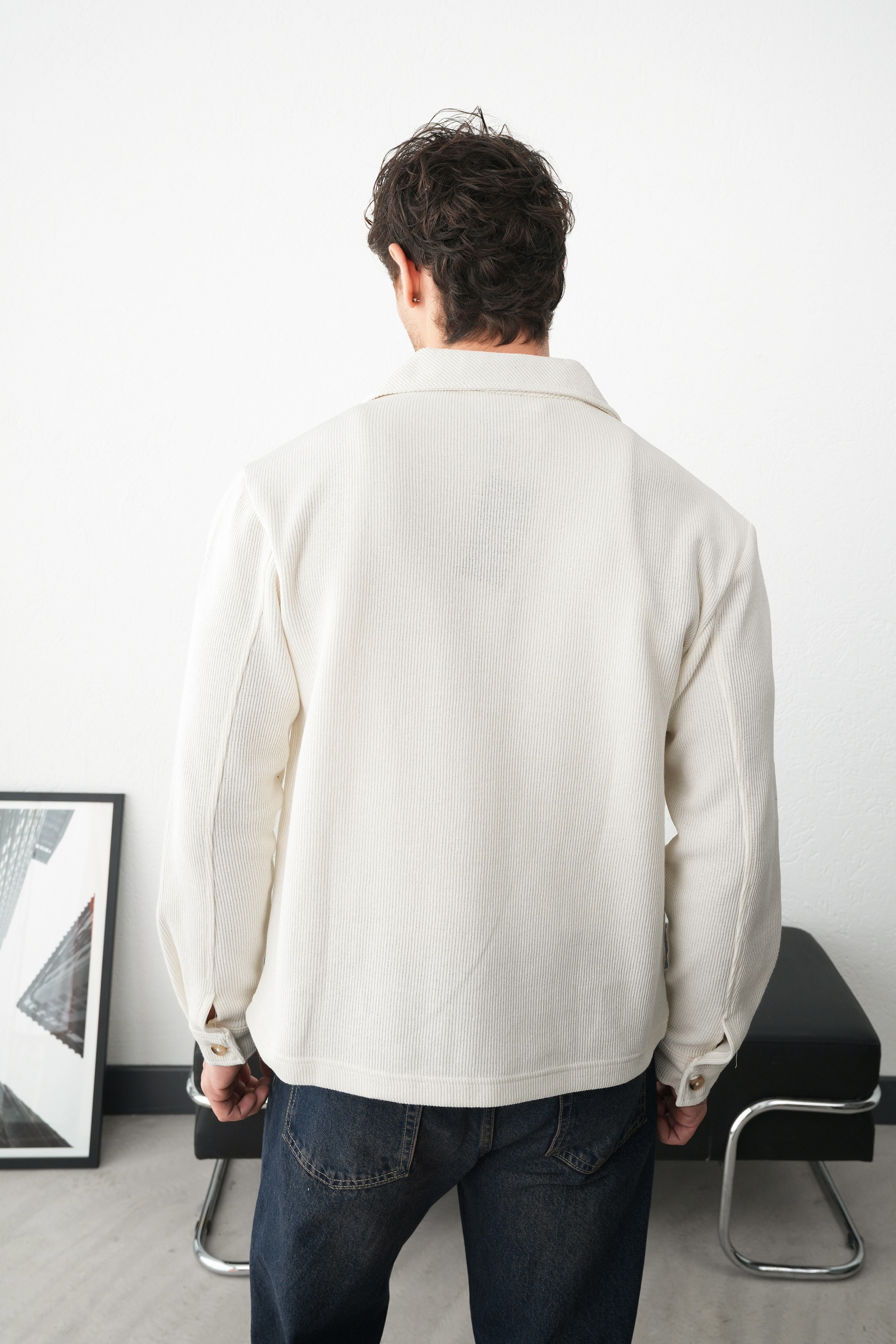 Triko Ceket FW259001 - Beyaz