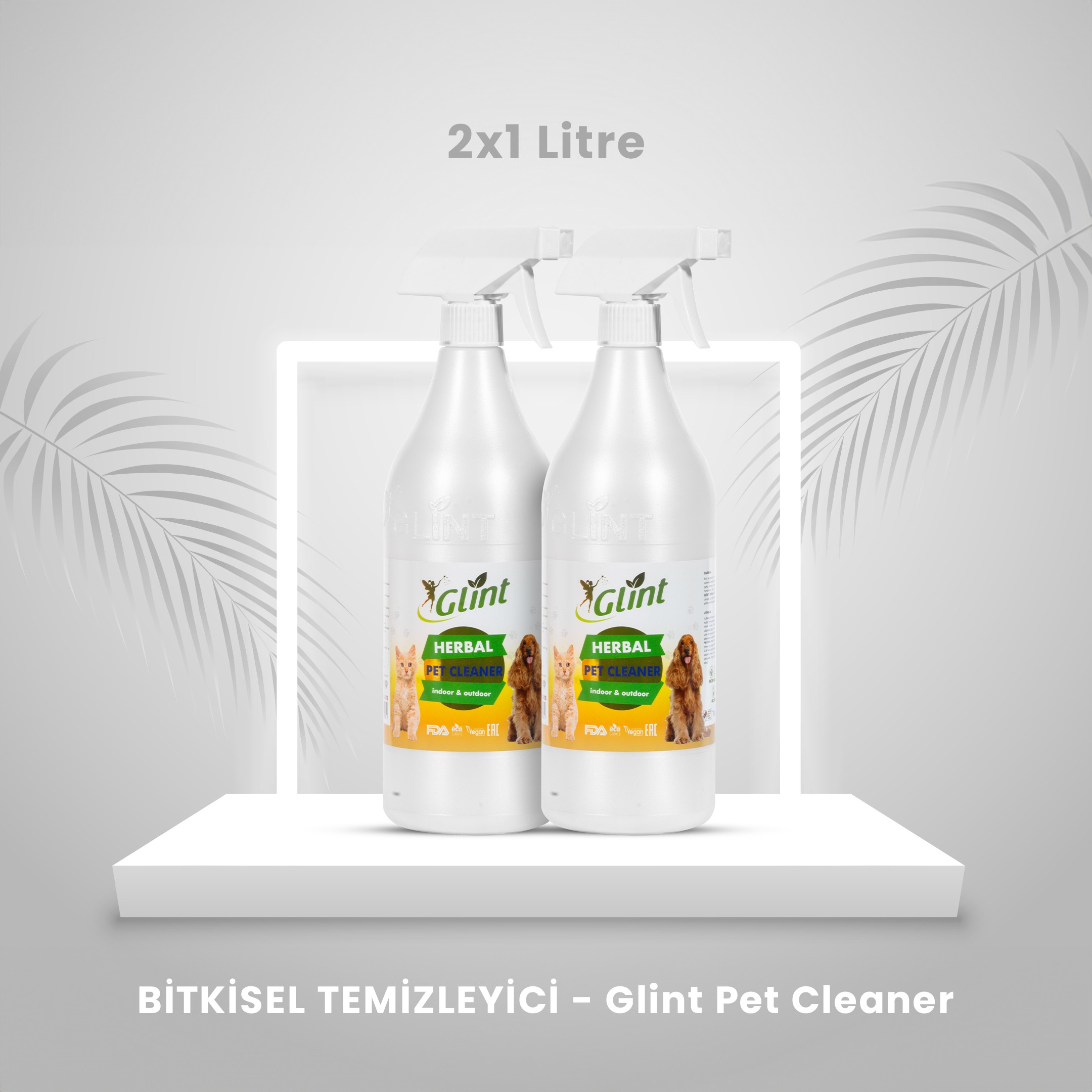 Glint Pet Cleaner - Bitkisel Temizleyici - 2 X 1 Litre